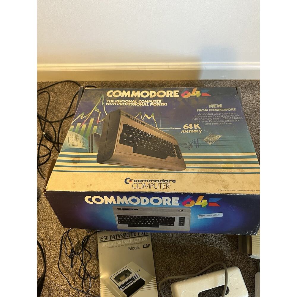 Vintage Commodore 64 Keyboard For Home Computer W/Box (Untested) - Picture 12 of 12